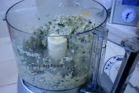 Panko Shrimpcakes with Chile-Lime Sauce - Use the food processor
