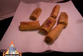 Thai Fried Spring Rolls, 'Poh Pia Tod' - Set to cool on paper towel
