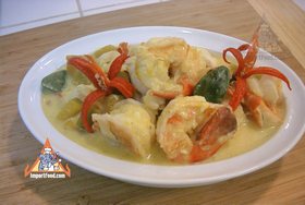 Pumpkin in Coconut Soup with Shrimp, 'Phaktong Tom Kati' - Pumpkin in Coconut Soup with Shrimp, 'Phaktong Tom Kati'