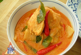 Red Curry Chicken with Bamboo Shoot - Red Curry Chicken with Bamboo Shoot