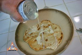 Roti Recipe - Top with sweetened condensed milk