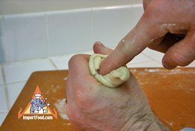 Roti Recipe - Hold and push in