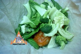 Steamed Fresh Fish and Vegetables Thai-Style with Dipping Sauce - Vegetables and fish