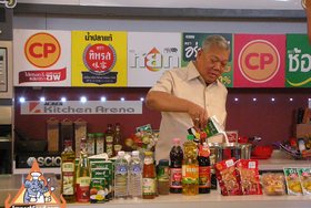 Thai Street Vendor for Tom Kha Salmon, Prepared by the Prime Minister of Thailand - "Tasting, Complaining" Live