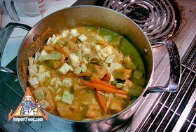 Vegetable Curry, 'Sayur Lodeh' - Vegetables added