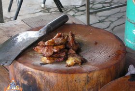 Thai Street Vendor for Crying Tiger Beef, 'Seua Rong Hai'