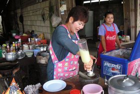 Thai Street Vendor for Crying Tiger Beef, 'Seua Rong Hai'