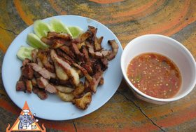 Thai Street Vendor for Crying Tiger Beef, 'Seua Rong Hai'