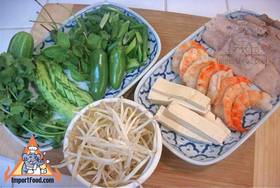Thai Fresh Spring Rolls, 'Pa Pia Sod' - Ingredients ready
