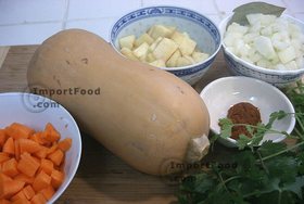 Thai-Style Butternut Squash Soup - Ingredients Ready