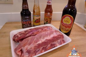 Sweet Chili and Root Beer Baby Back Ribs - Ingredients ready