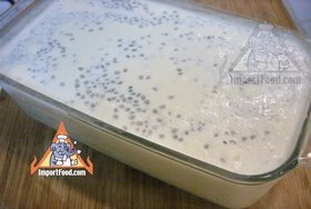 Thai Ice Cream with Basil Seeds & Chocolate-Ginger Ganache - Back in the freezer