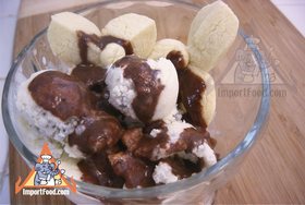 Thai Ice Cream with Basil Seeds & Chocolate-Ginger Ganache - Ice Cream with Basil Seeds & Chocolate-Ginger Ganache