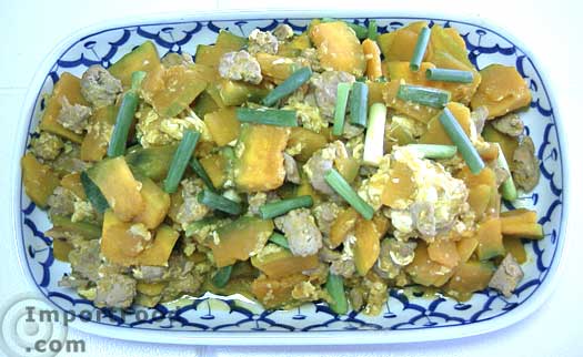 Thai Stir-Fried Pumpkin, 'Pad Phuk Tong'
