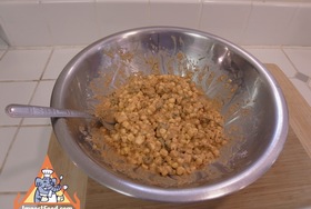 Spicy Thai Corn Cakes, 'Todman Khao Phot' - Mixed together gently