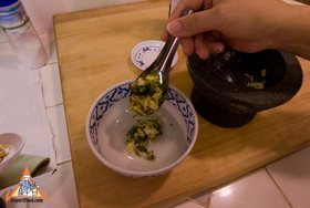 Gai Tom Kha Namsai, Rayong Style - Prepare spicy dipping mix