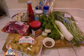Yentafo - Ingredients ready