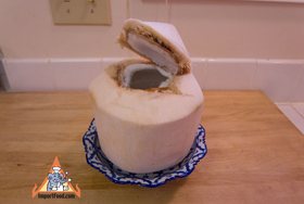 Young Coconut Cream Pie - Open the fresh coconut