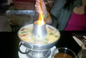 Tom Yum Koong Soup at Lers Ros in San Francisco. Yummy!