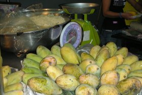 Mangos at the market in Thailand