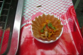 Kratong Tong made by Thai street vendor