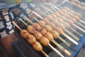 User uploaded image for BBQ Ground Thai Chicken on Lemongrass Spears with Peanut Sauce