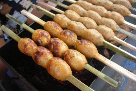User uploaded image for BBQ Ground Thai Chicken on Lemongrass Spears with Peanut Sauce