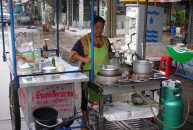 Congee vendor in Thailand