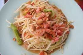 Somtum served in Thailand