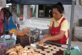 Khanom Buang from a vendor in Bangkok