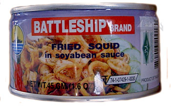 fried squid in soybean sauce, battleship