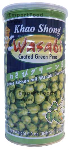 wasabi green pea snack, khao shong