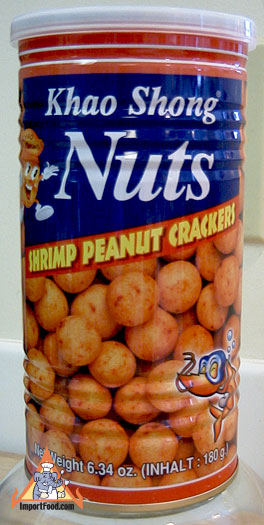 shrimp peanut cracker, khao shong