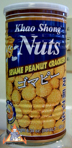 sesame peanut crackers, khao shong