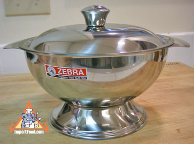 thai rice serving bowl, stainless