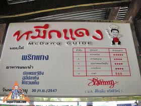 Thai Sidewalk Vendors: Kanchanaburi Open-Air Restauarant: Prik Keang - McDang Quality Award