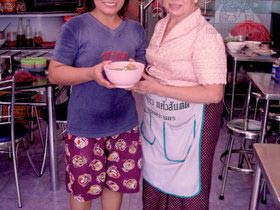 Bangkok Vendor Offers Homemade Meatball Soup Noodles