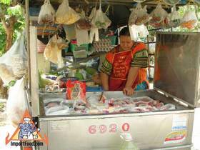 Thai Street Vendor Has Mobile Fresh Market