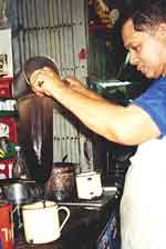 Thai coffee preparation step 2