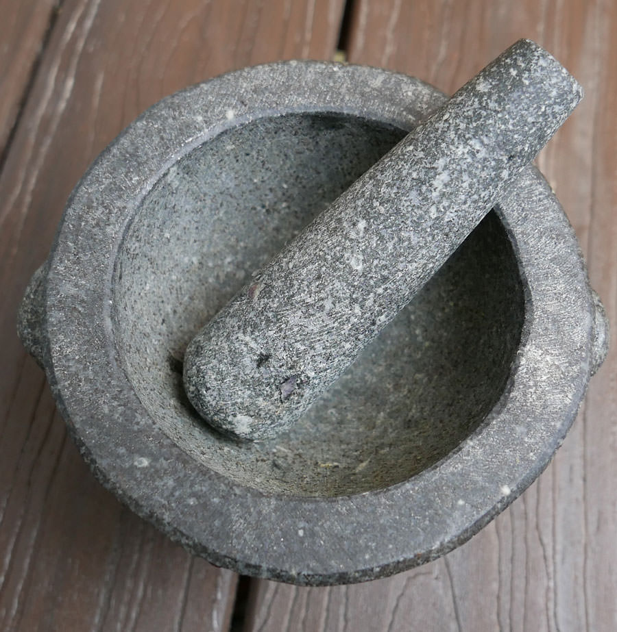 Mortar and Pestle, Solid Thai Granite :: ImportFood
