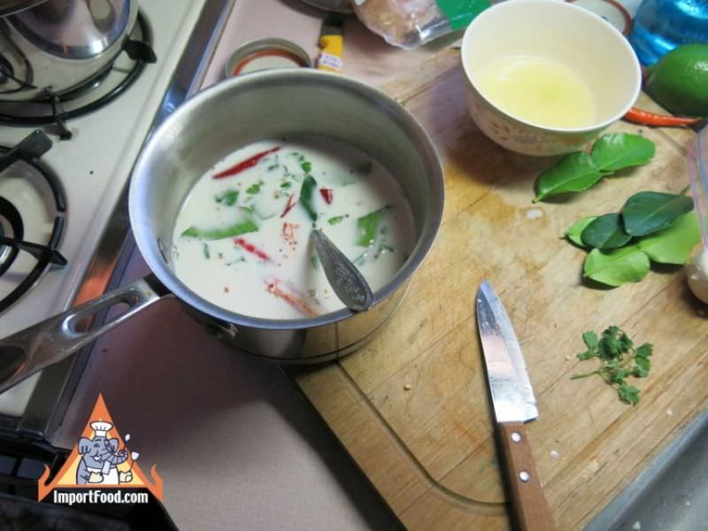 Thai Chicken Soup with Coconut Milk, 'Tom Kha Gai'