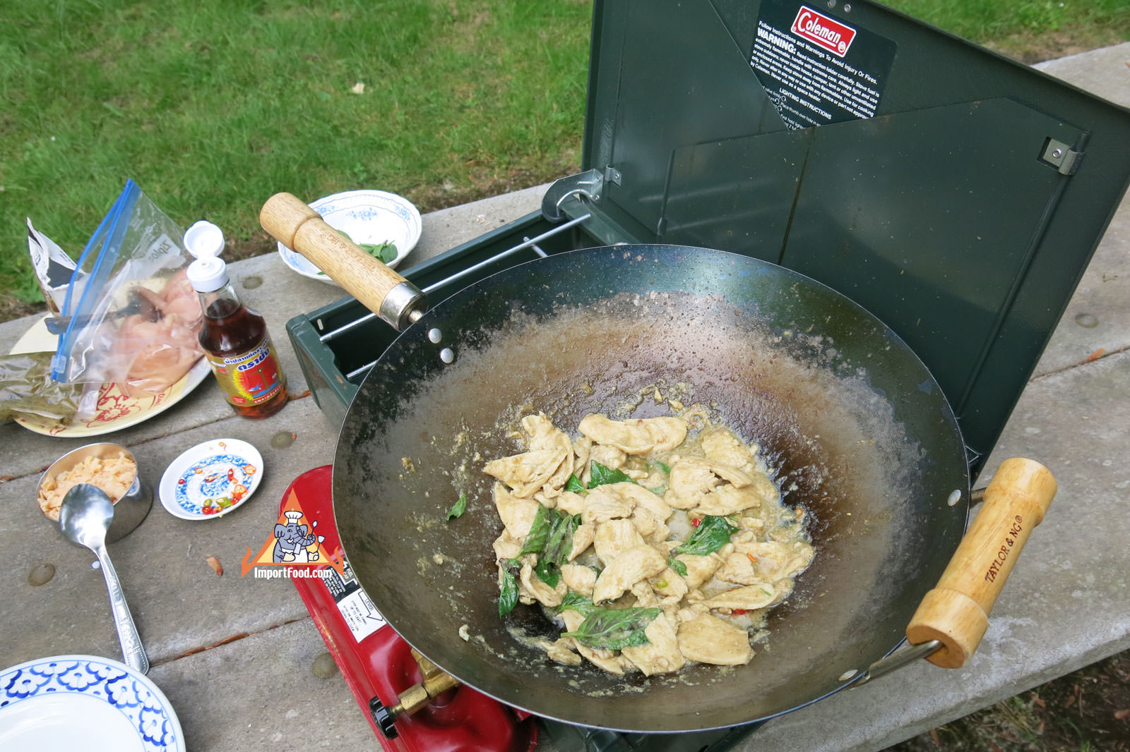 Chicken Stir-Fried with Green Curry, 'Gai Pad Khiaowan'