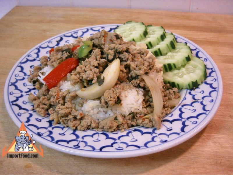 Chicken with Holy Basil Paste Gai Pad Krapao