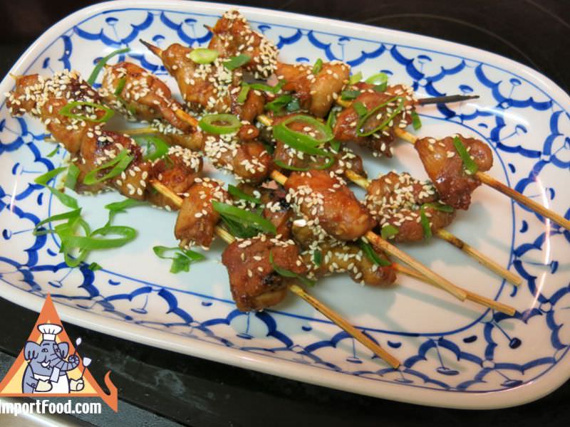 Thai Sesame Chicken Kebabs