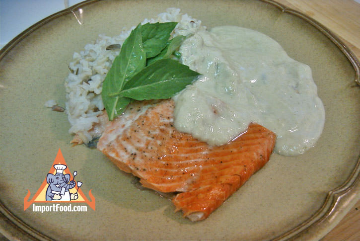 Recipe Thai Green Curry Salmon and Wild Rice