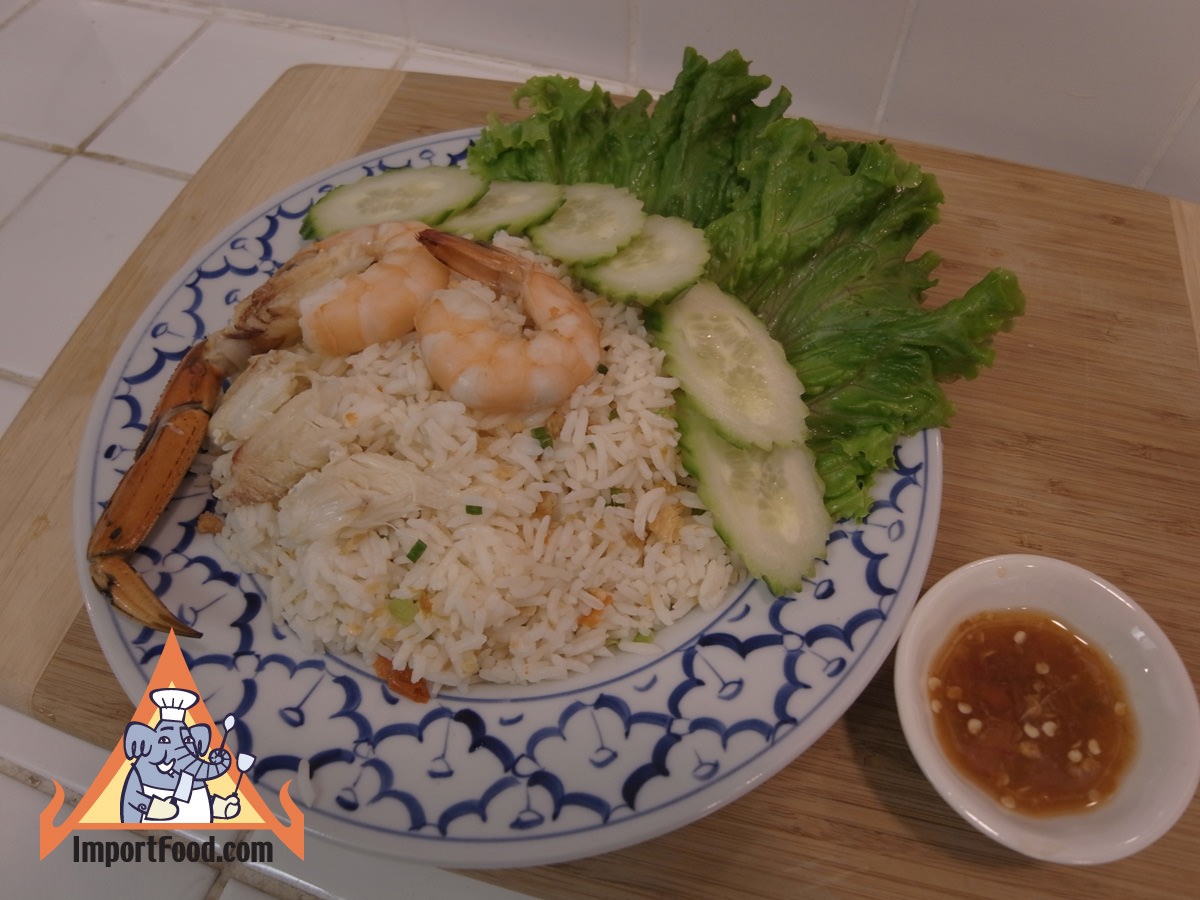Rice with Salty Chili Sauce & Seafood, 'Khao Kruk Prik Klua'