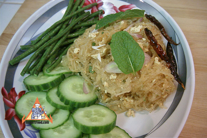 Thai Vegetarian Larb Woonsen, 'Larb Woonsen Jae'