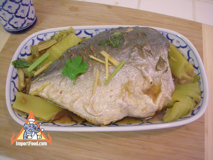 Recipe Fish in Salted Soybean with Ginger, 'Pla Tao Cheo'