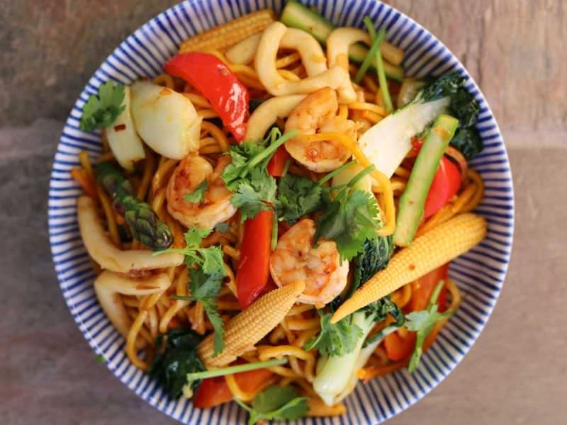 Thai Chilli Garlic Seafood Stir Fry