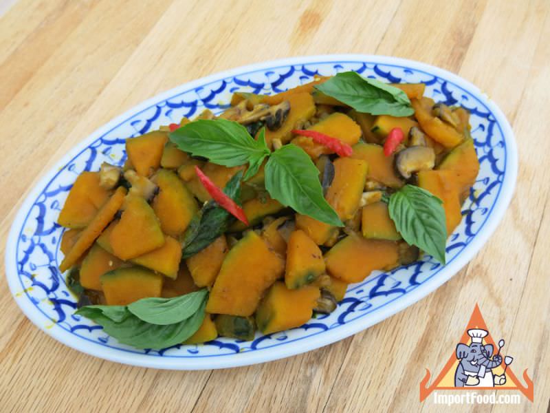 Thai Stir-Fried Pumpkin, 'Pad Phuk Tong'